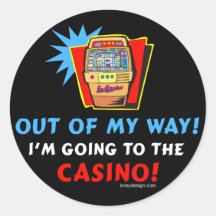 Casino Lovers Round Stickers