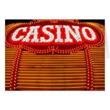 Casino Marquee in Carson City Greeting Cards