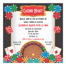 Casino Night Party Event Invitation