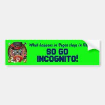 Casino Party Vegas So Go Incognito View Notes Bumper Sticker