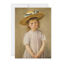 Cassatt's Child in Straw Hat - with a Sweet Smile