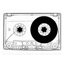 cassette retro graphic vintage t-shirt casette postcards