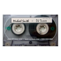 Cassette Tape DJ Business Cards