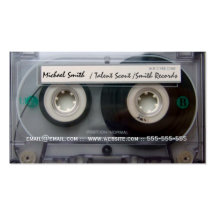Cassette Tape Music Records Business Cards