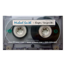 Cassette Tape Musician Business Cards