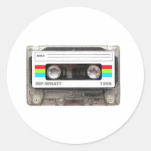Cassette Tape Round Stickers
