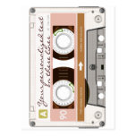 Cassette tape - tan - postcards