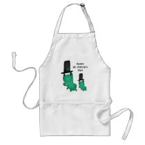 Cassie's St. Patrick's Day frog with shamrock Aprons
