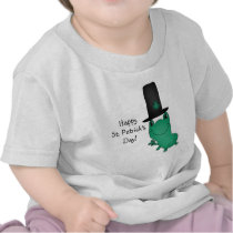 Cassie's St. Patrick's Day frog with shamrock T Shirt