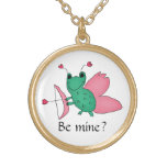 Cassie's Valentine's Day frog fairy gold tone Custom Necklace
