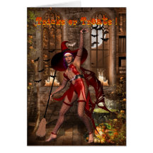 Cast a Halloween spell Greeting Cards