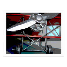 Cast Iron Aeroplane Postcard
