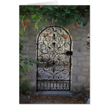 cast iron fence greeting cards