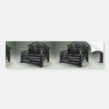 Cast iron fire basket, basic bumper sticker