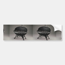 Cast iron fire basket, oval design bumper sticker