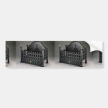 Cast iron fire basket, portcullis design bumper stickers