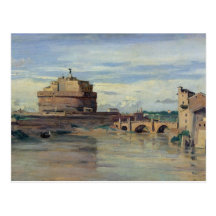 Castel Sant' Angelo and the River Tiber, Rome Post Card