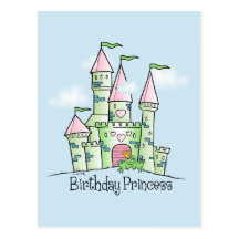 Castle Birthday Princess Postcard