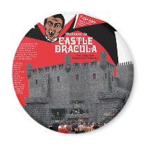 Castle Dracula in Wildwood, New Jersey Fridge Magnets
