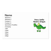 Castle Dragon Business Card Templates