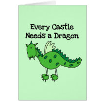 Castle Dragon Greeting Cards