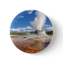 Castle Geyser Eruption Yellowstone National Park. Pins