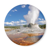 Castle Geyser Eruption Yellowstone National Park. Fridge Magnets