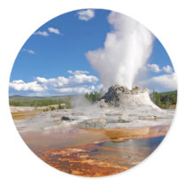 Castle Geyser Eruption Yellowstone National Park. Stickers
