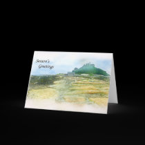 Castle, Happy Christmas Card,