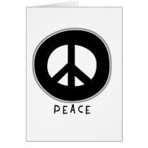 Casual Peace Sign Black Cards