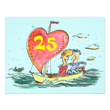 CASUAL TWENTY-FIFTH SILVER ANNIVERSARY INVITATIONS
