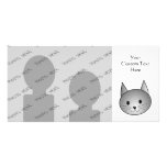 Cat. Adorable Grey Kitty Design. Photo Card Template