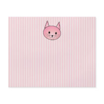 Cat. Adorable pretty pink kitty. Flyer
