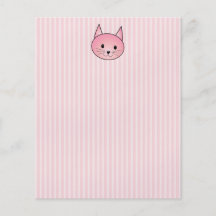 Cat. Adorable pretty pink kitty. Full Color Flyer