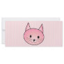 Cat. Adorable pretty pink kitty. Full Color Rack Card