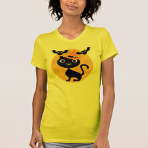Cat and Bats Halloween T-shirts and Gifts