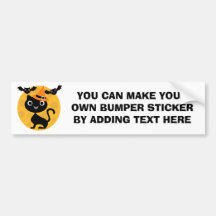 Cat and Bats Halloween T-shirts and Gifts Bumper Sticker