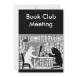 Cat and Dog Book Club invitations