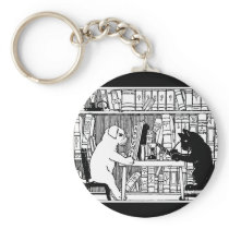 Cat and Dog in the Library