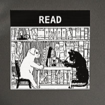 Cat and Dog in the Library