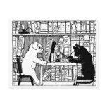 Cat and Dog in the Library