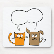 cat and dog mousepads