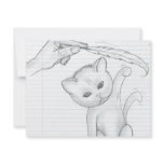 Cat And Feather Invite