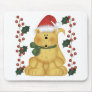 Cat And Holly Christmas Mousepad