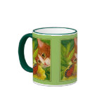 Cat and Monarch Butterfly Mug