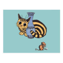 Cat and Mouse Postcard