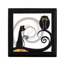 Cat and Owl Gift Box