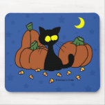 Cat and Pumpkins Mouse Pads