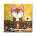 cat art - earth (5 elements) magnets