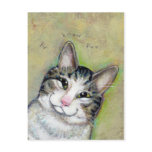 Cat art fun portrait My Middle Name is Trouble